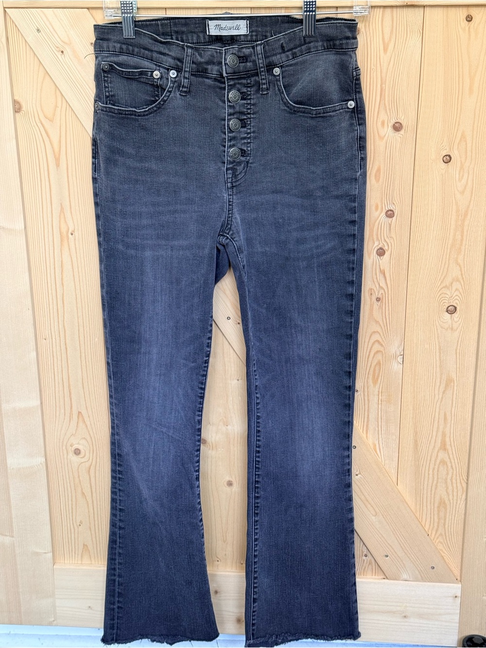 Madewell Cali Denim Boot mid-Rise Button-Fly Flare Jeans
